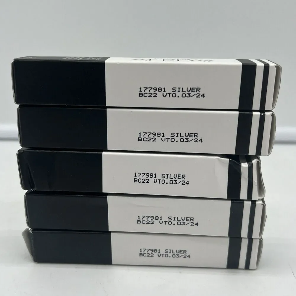 Lot Of 5 NIB Mary Kay At Play Metallic Liquid Eyeliner Silver #177981-Free Ship!